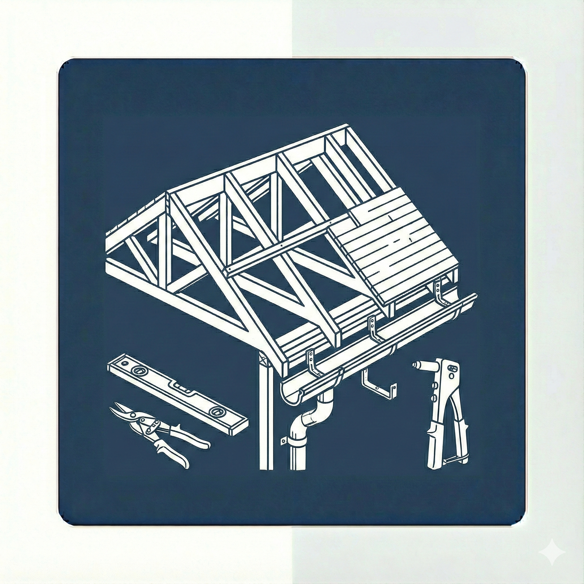 งานโครงหลังคา / รางน้ำ